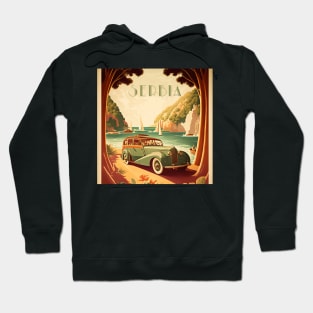 Serbia Vintage Travel Art Poster Hoodie